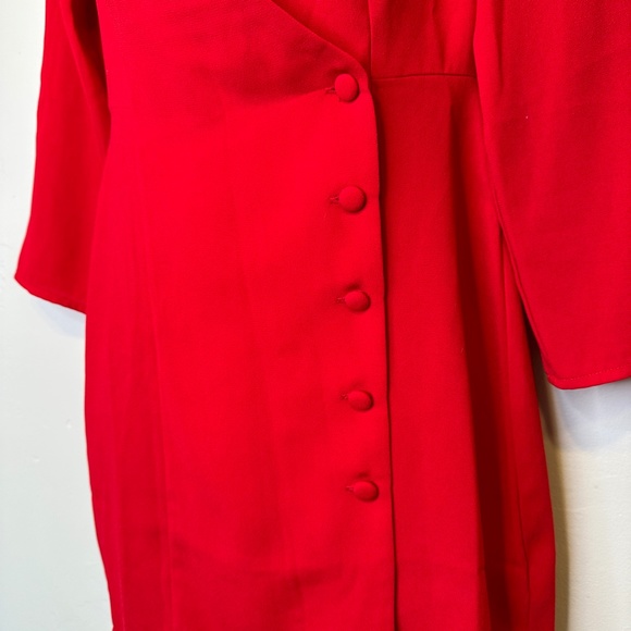 Topshop | Retro Mod Design Ruffle Details V-Neck Holiday Mini Blazer Dress - Picture 7 of 15